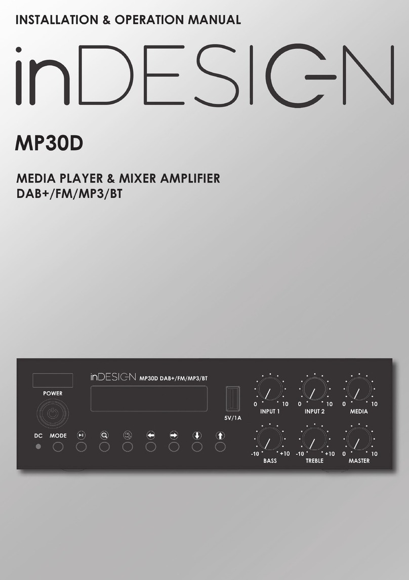 inDESIGN MP30D Installation & operation manual