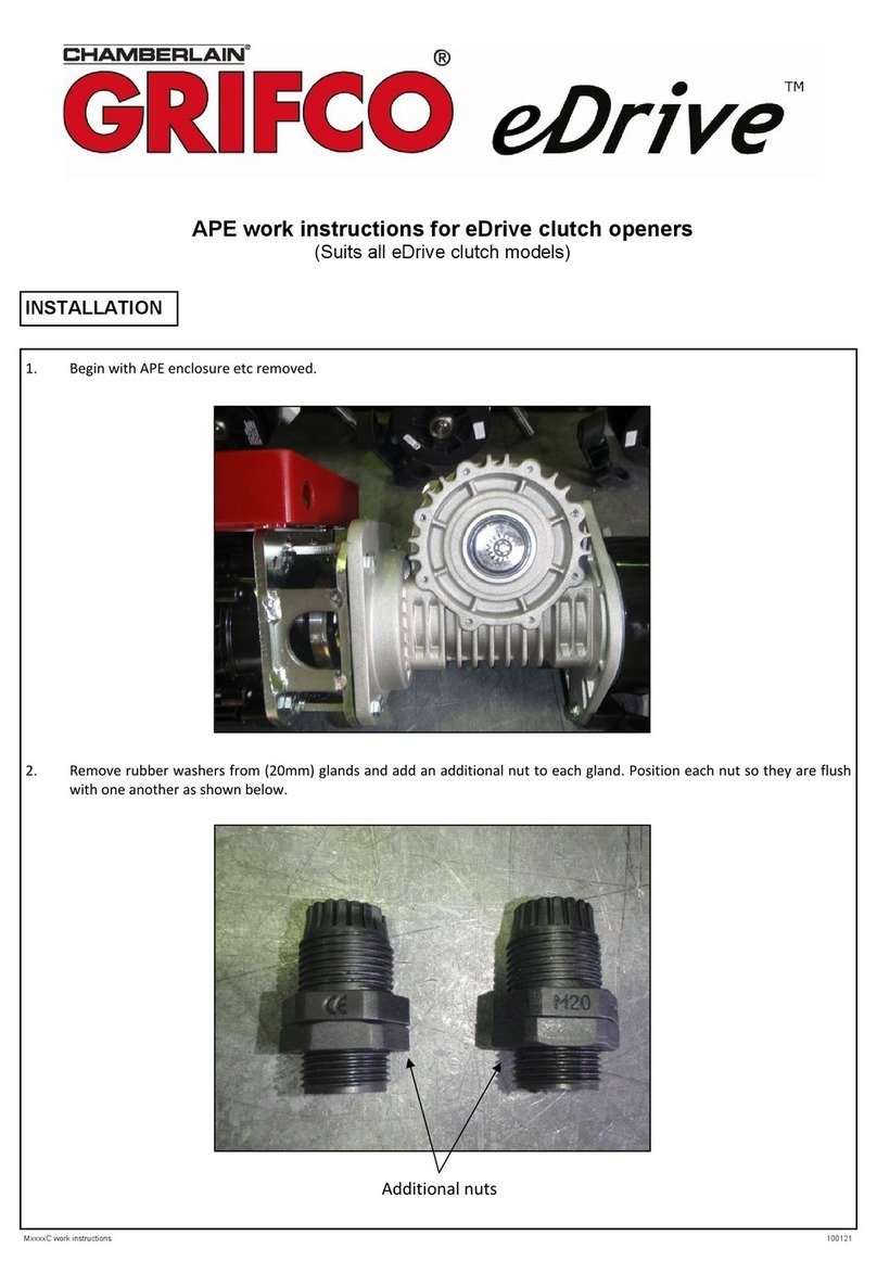 Chamberlain Grifco eDrive instructions Chamberlain Grifco eDrive instructions