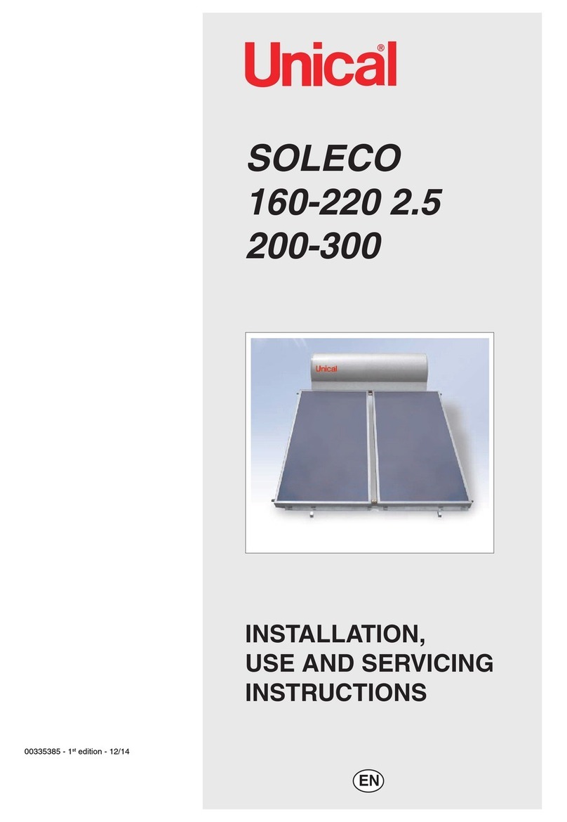 Unical SOLECO 160 2.5 Installation, Use and Servicing Instructions Unical SOLECO 160 2.5 Installation, Use and Servicing Instructions