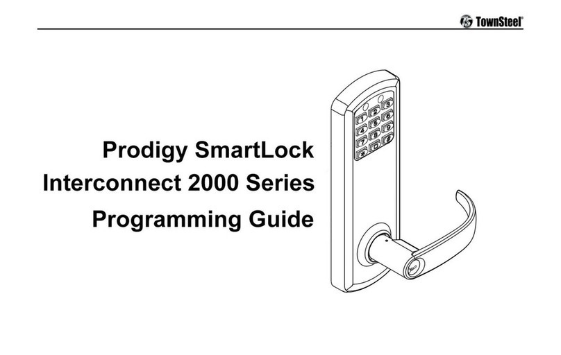 TownSteel Prodigy SmartLock Interconnect 2000 Series Programming guide