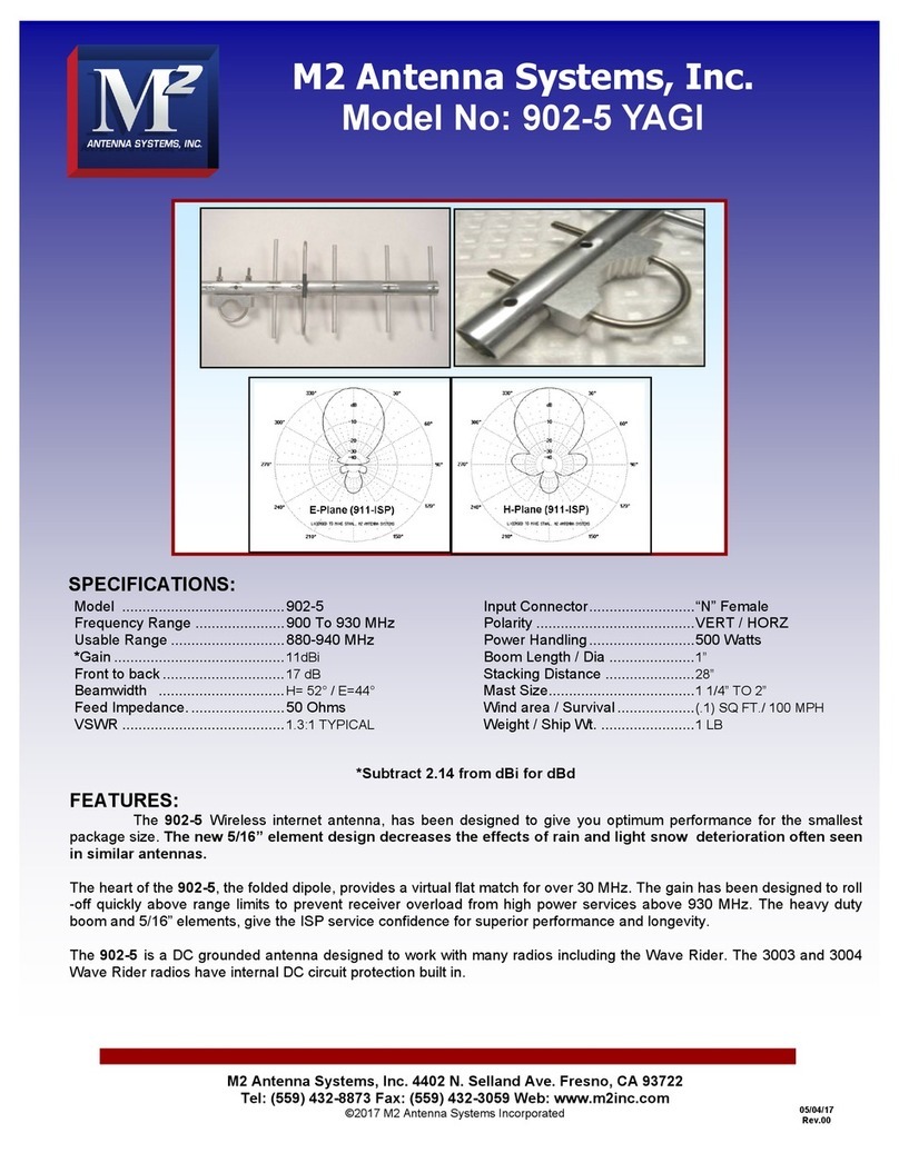 M2 Antenna Systems 902-5 YAGI manual