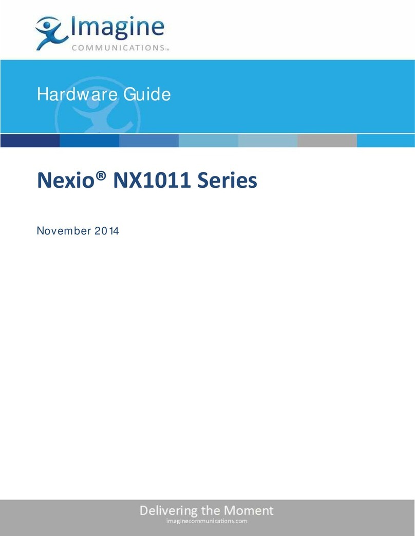 Imagine communications Nexio NX1011 MGX Hardware guide