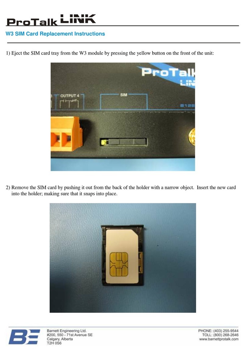 Barnett Engineering ProTalk LINK W3 Replacement instructions Barnett Engineering ProTalk LINK W3 Replacement instructions