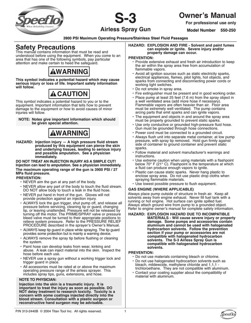 Speeflo S-3 owner's manual