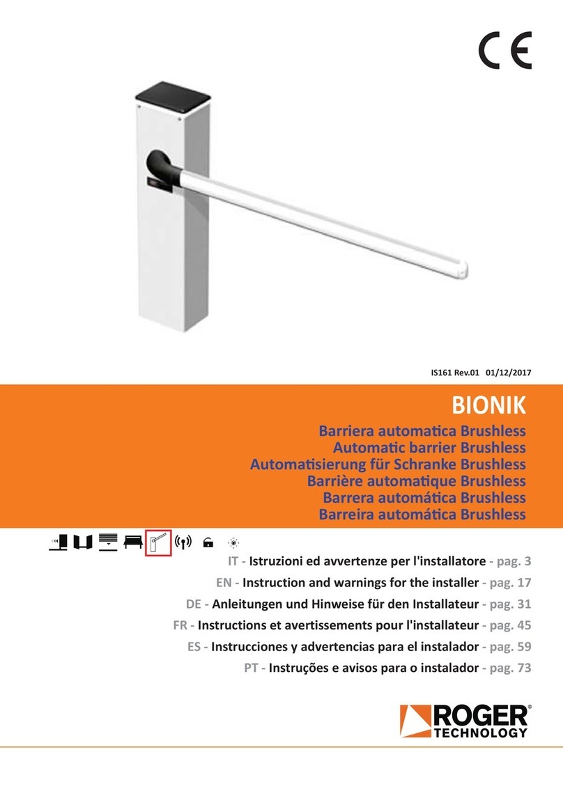 Roger Technology BIONIK Instruction and warnings for the installer