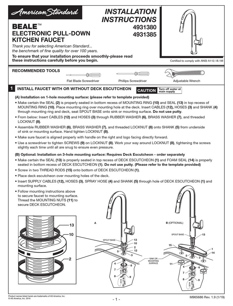 American Standard Beale 4931385 installation instructions