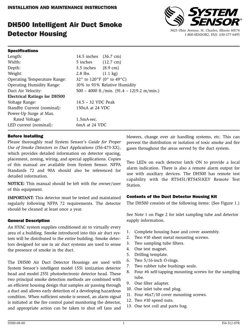 System Sensor DH500 User manual