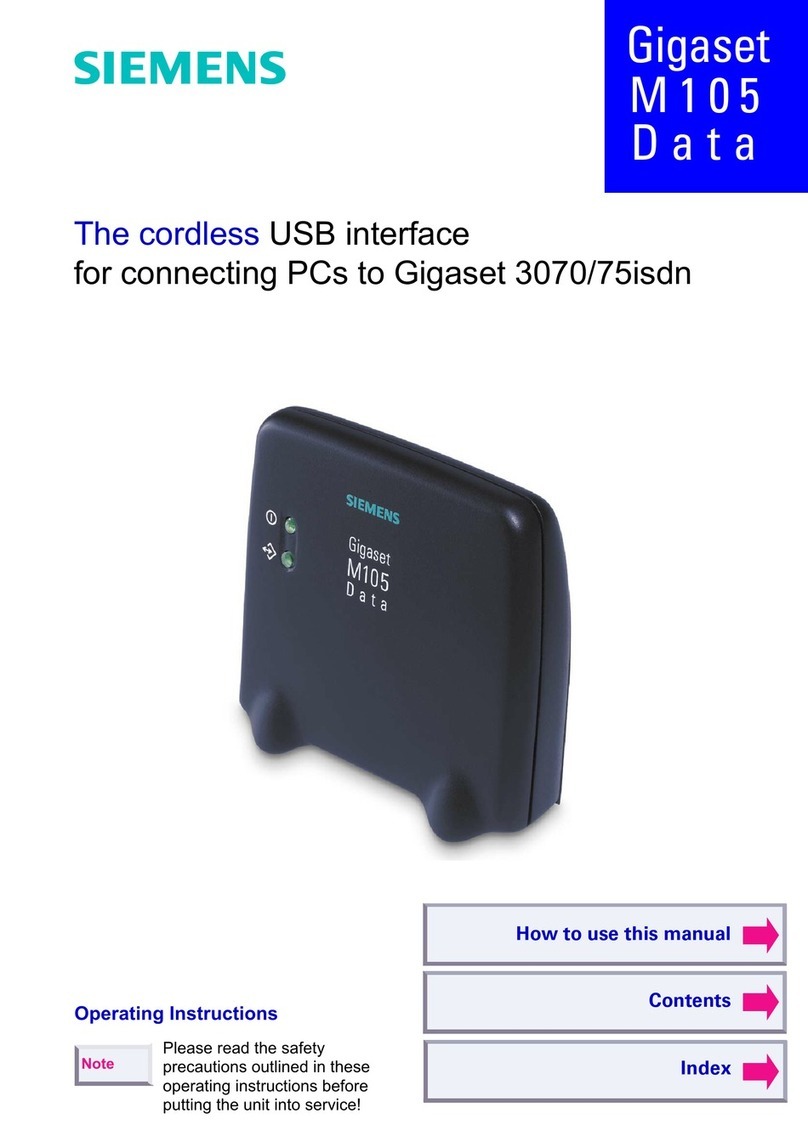 Siemens Gigaset M105 Data User manual
