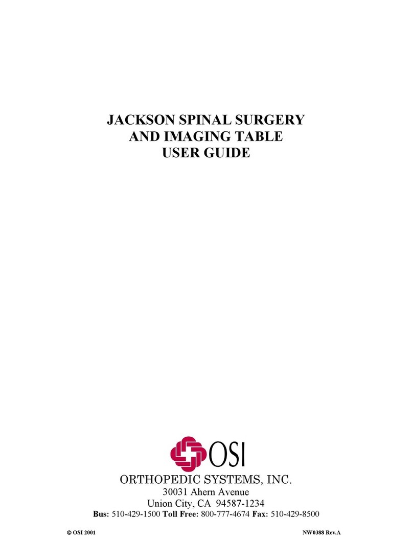 Orthopedic Systems Jackson Spinal Table System user guide