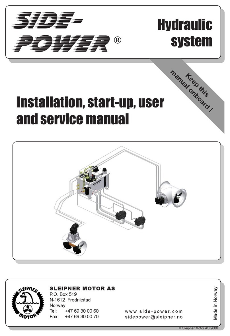 SLEIPNER MOTOR AS Side-Power Installation, start-up, user and service manual