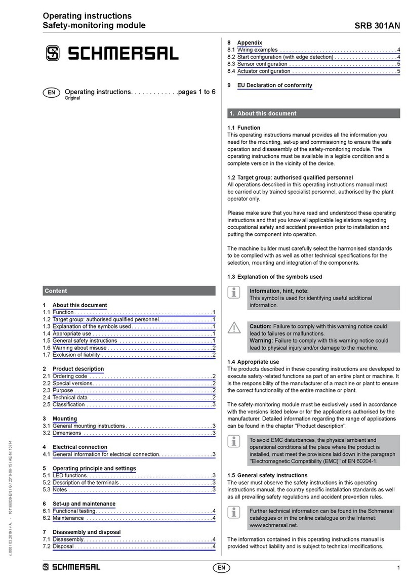 schmersal SRB 301AN operating instructions