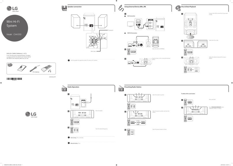 LG CM4350 Simple manual