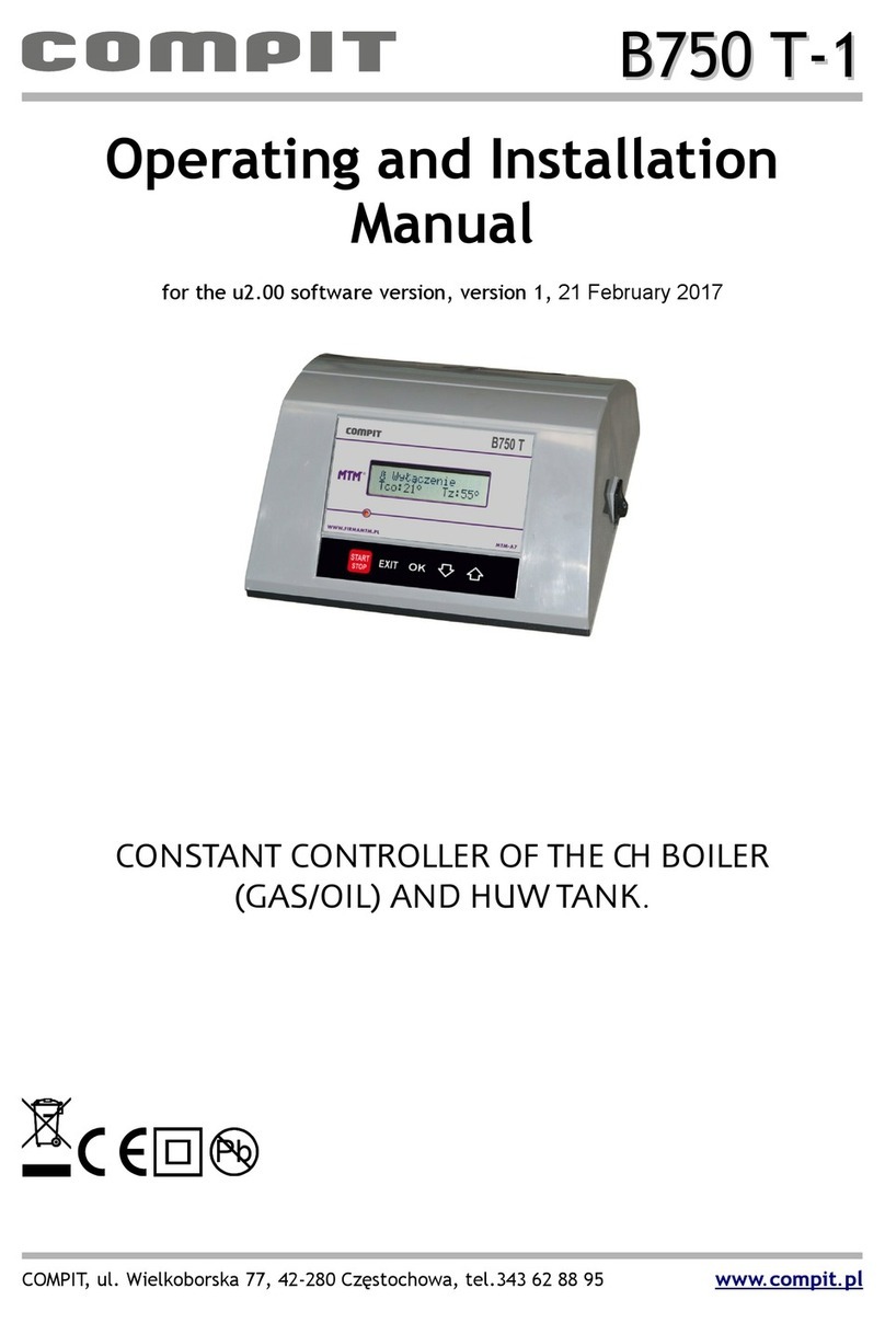 Compit B750 T-1 OPERATING AND INSTALLATION Manual