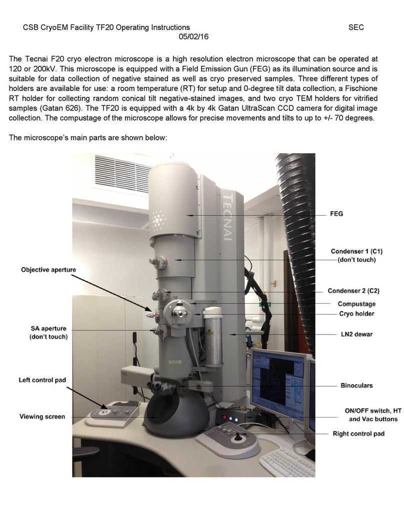 Tecnai F20 operating instructions