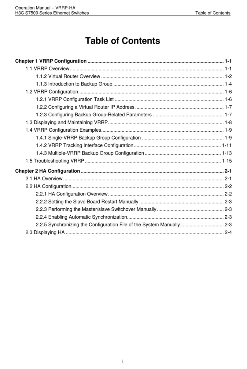 H3C S7500 Series User manual H3C S7500 Series User manual