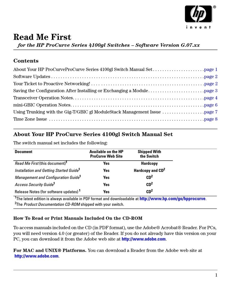 HP ProCurve Series Manual HP ProCurve Series Manual