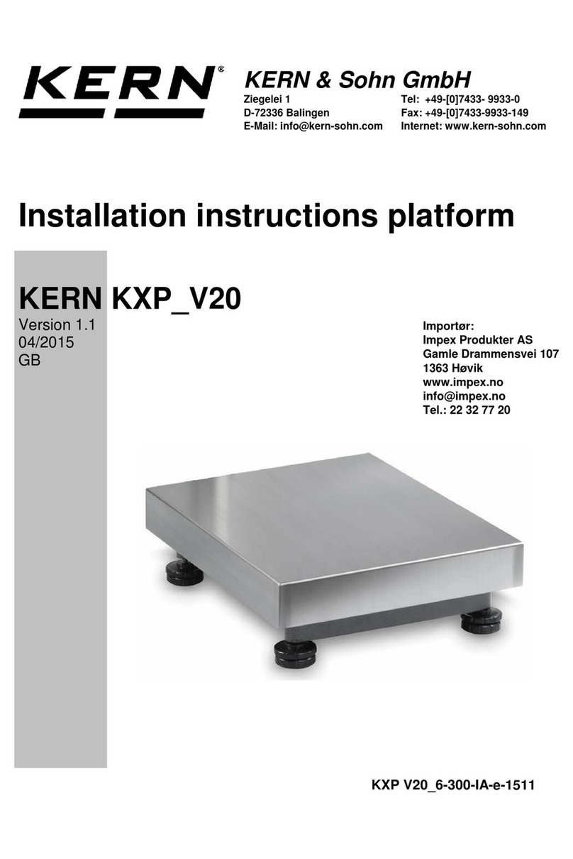 KERN KXP_V20 Series User manual