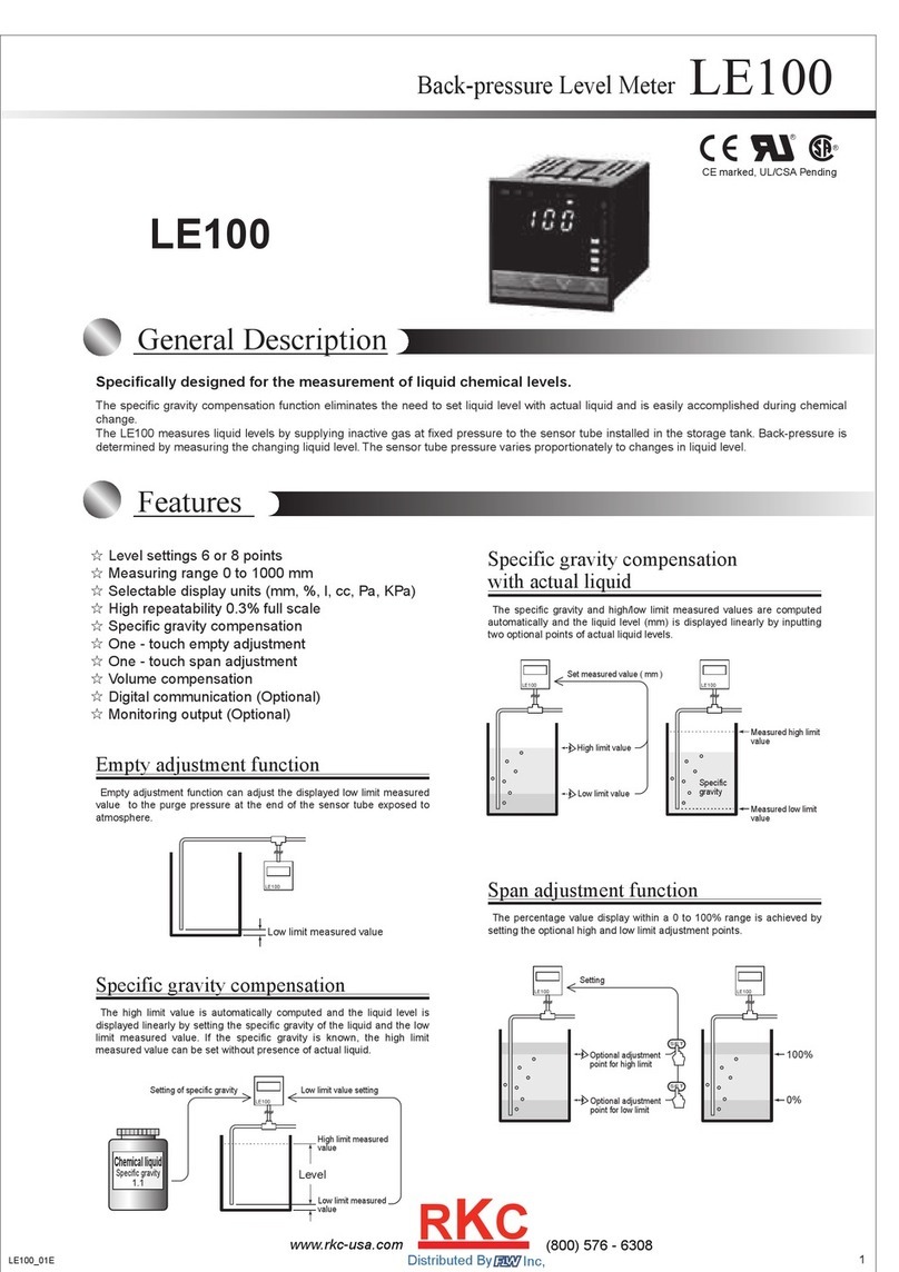 RKC INSTRUMENT LE100 Operating and maintenance instructions