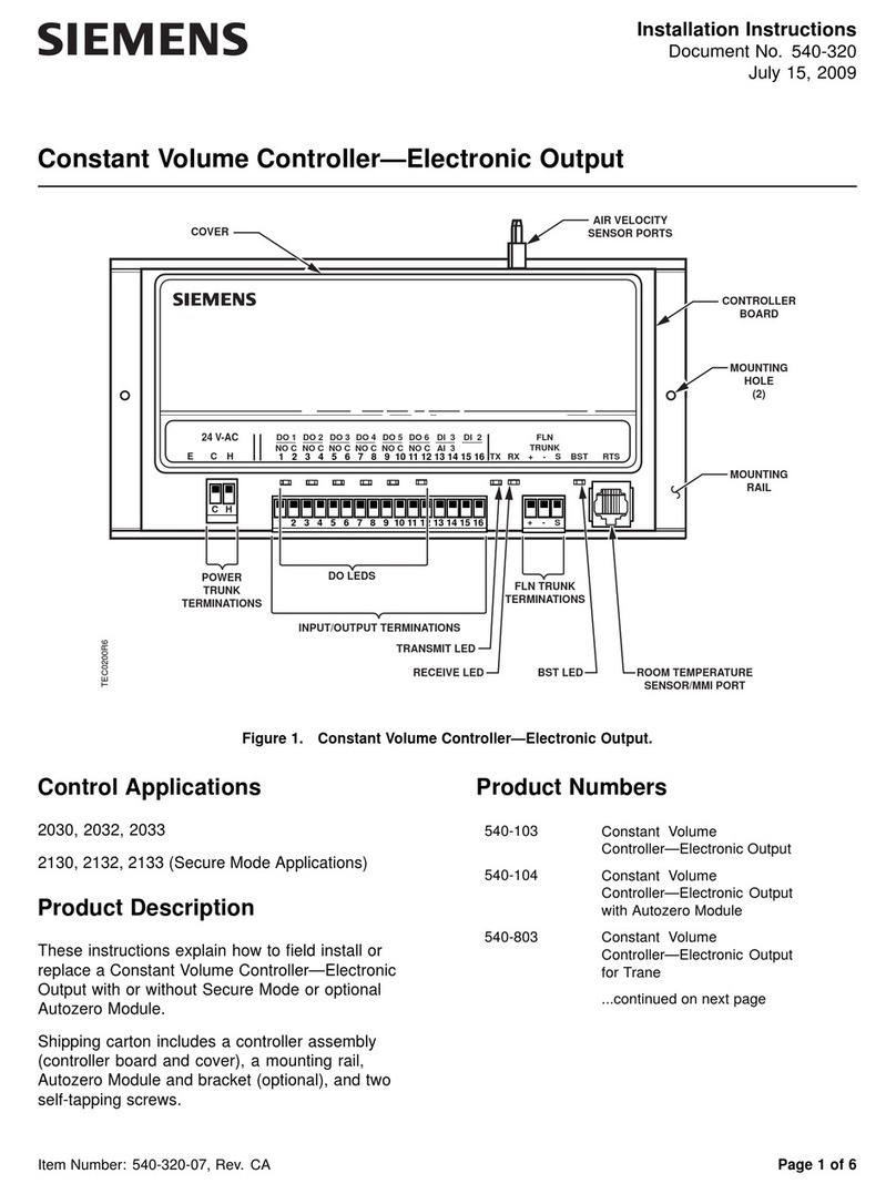 Siemens 540-103 installation instructions
