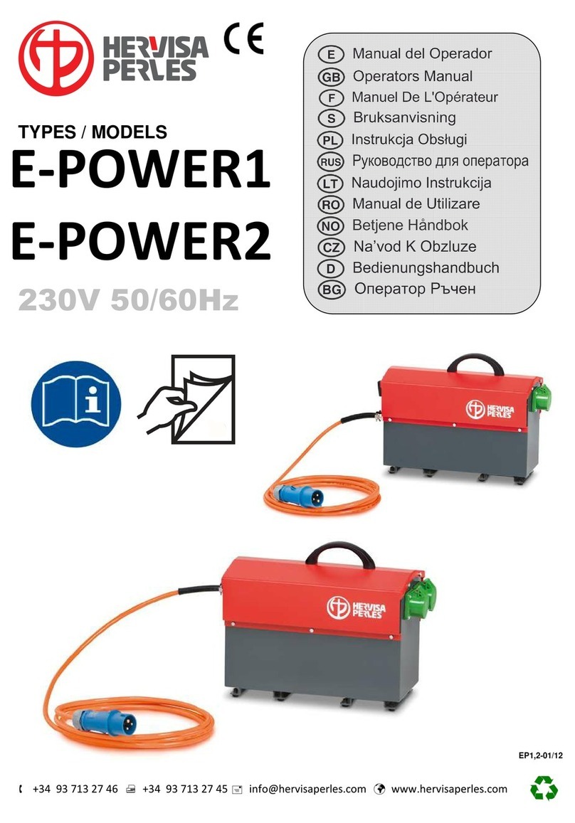 Hervisa Perles E-POWER1 Operator's manual