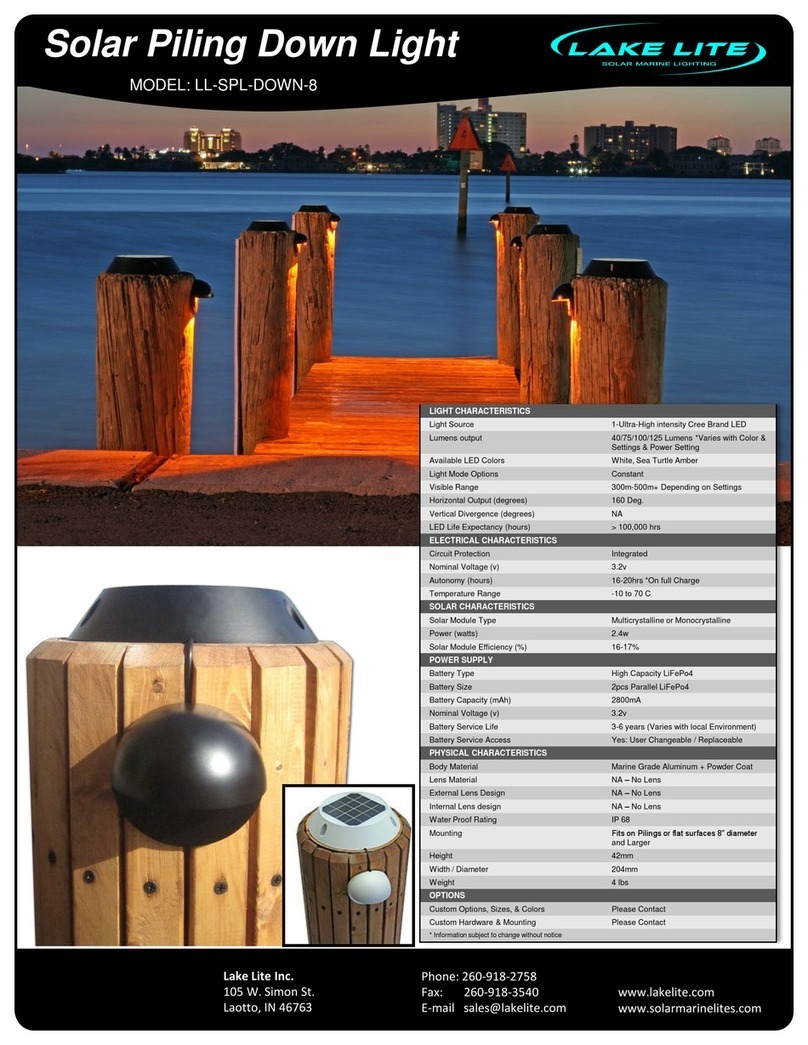 Lake Lite LL-SPL-DOWN-8 instruction manual