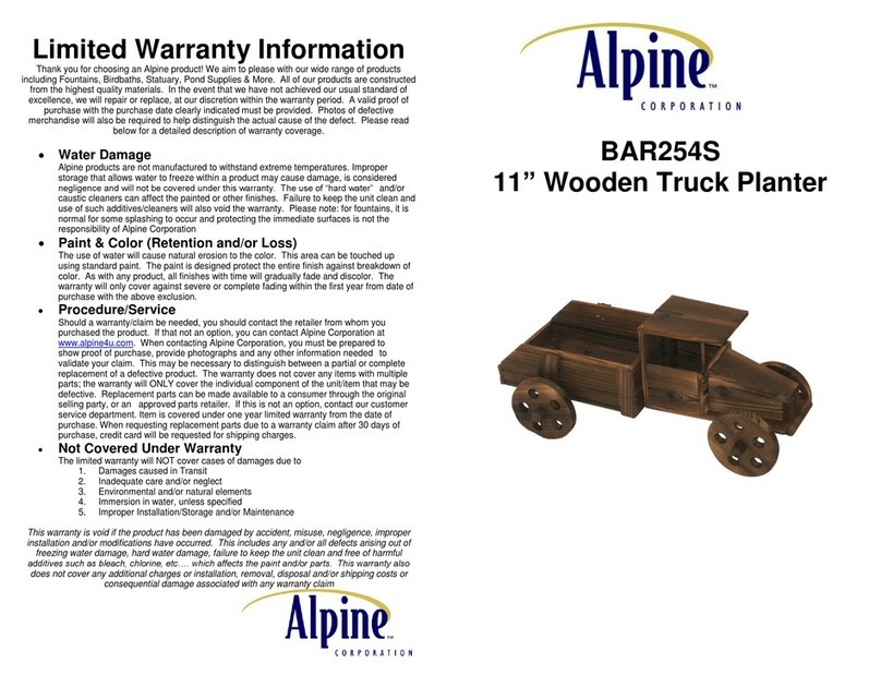Alpine BAR254S instruction manual