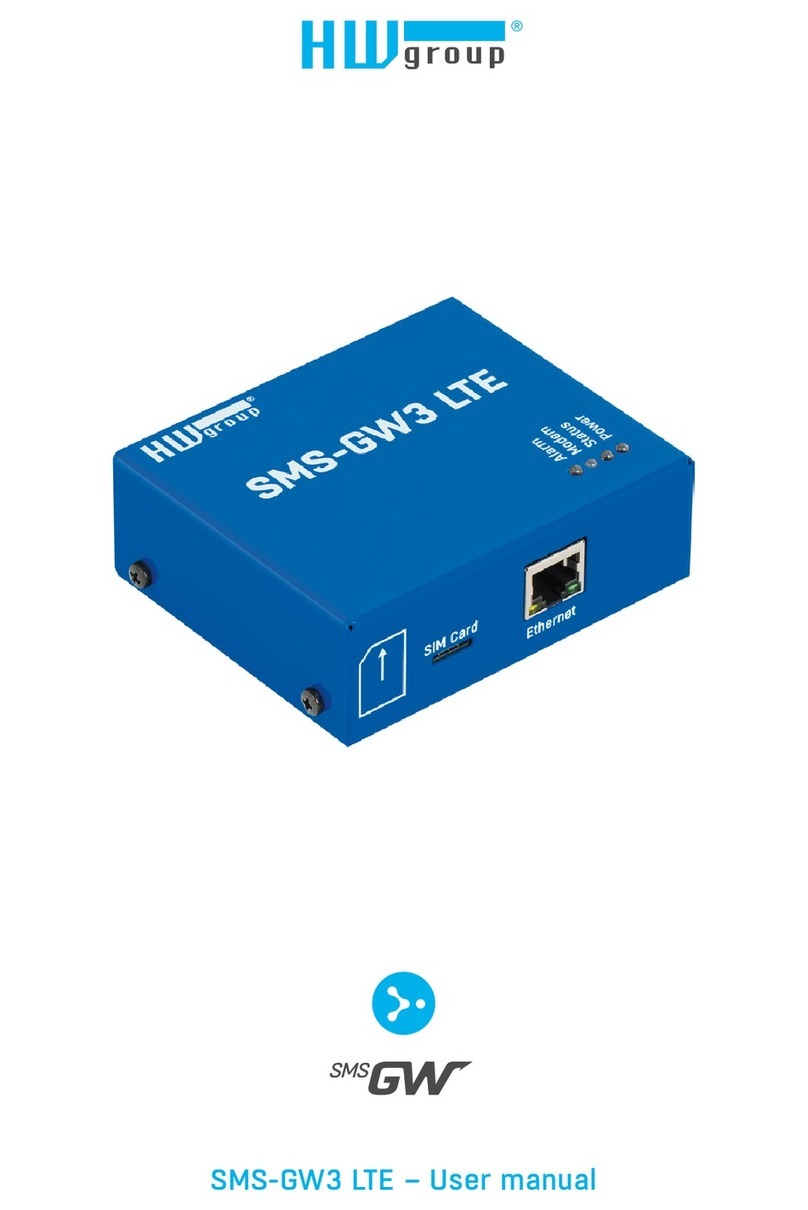 HW Group SMS-GW3 LTE user manual