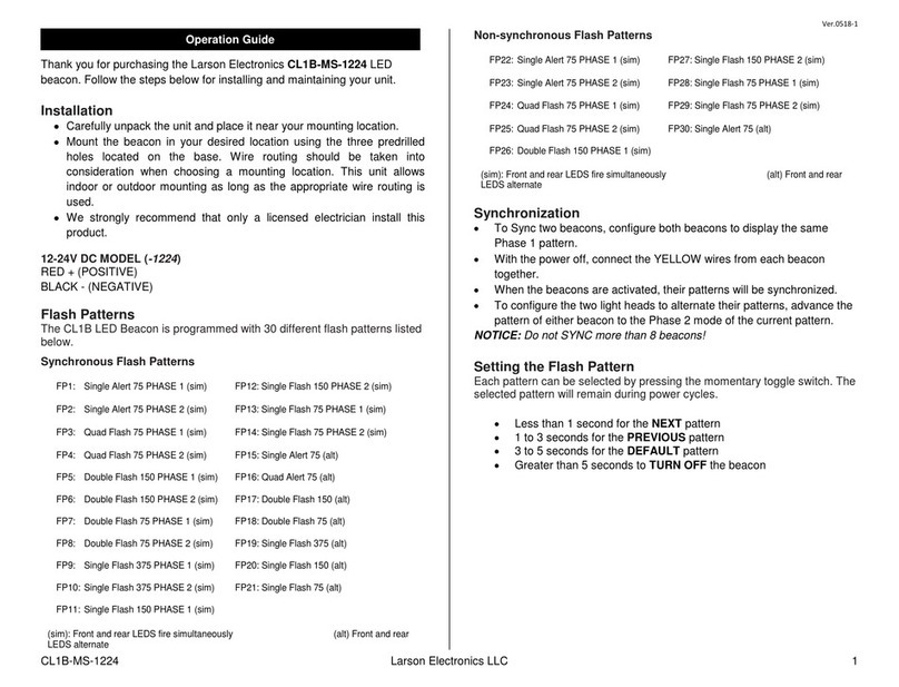 Larson Electronics CL1B-MS-1224 User manual