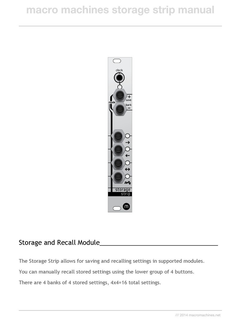 Macro Machines Storage Strip manual