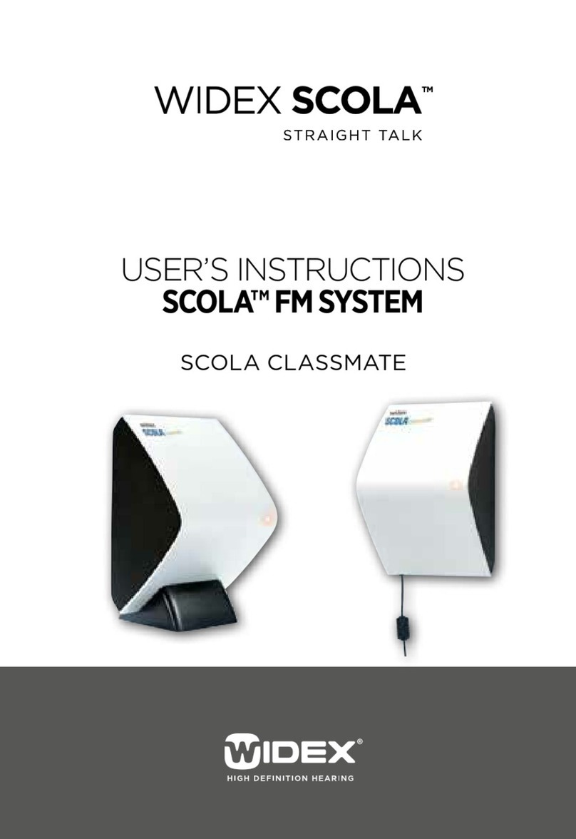 Widex SCOLA CLASSMATE User instructions Widex SCOLA CLASSMATE User instructions