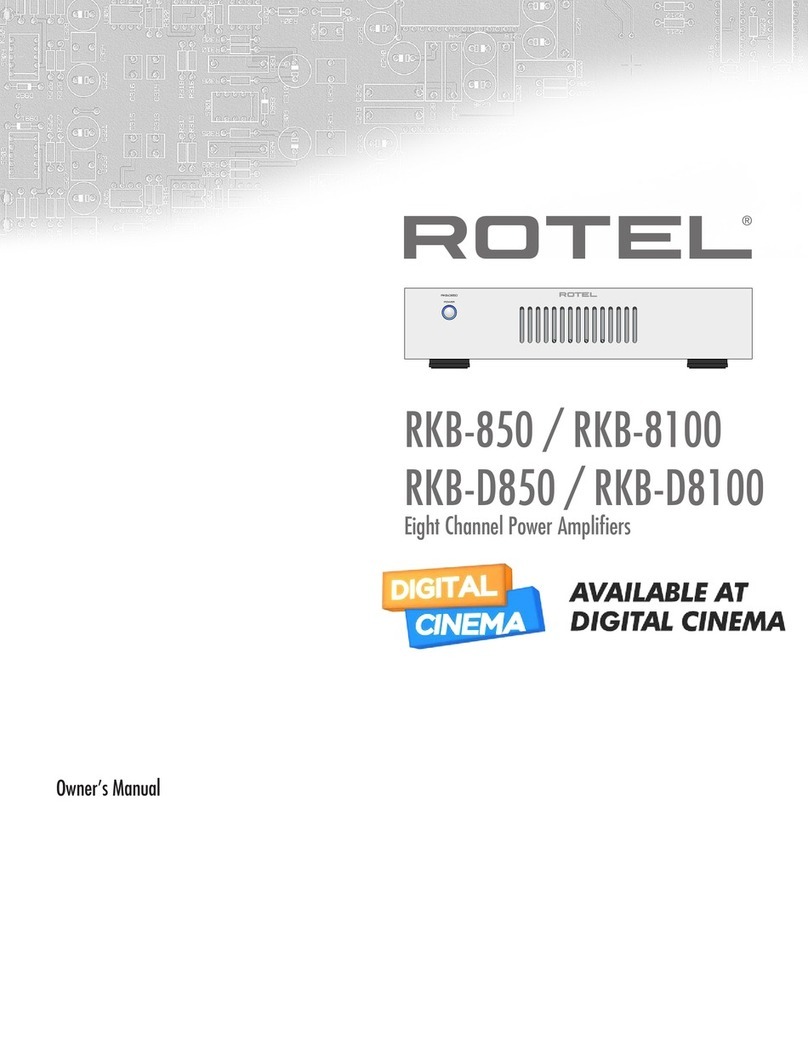 Rotel RKB-850 User manual Rotel RKB-850 User manual