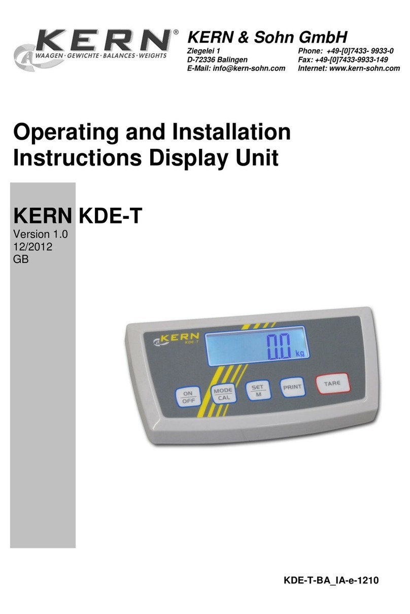 KERN KDE-T Operating and installation instructions