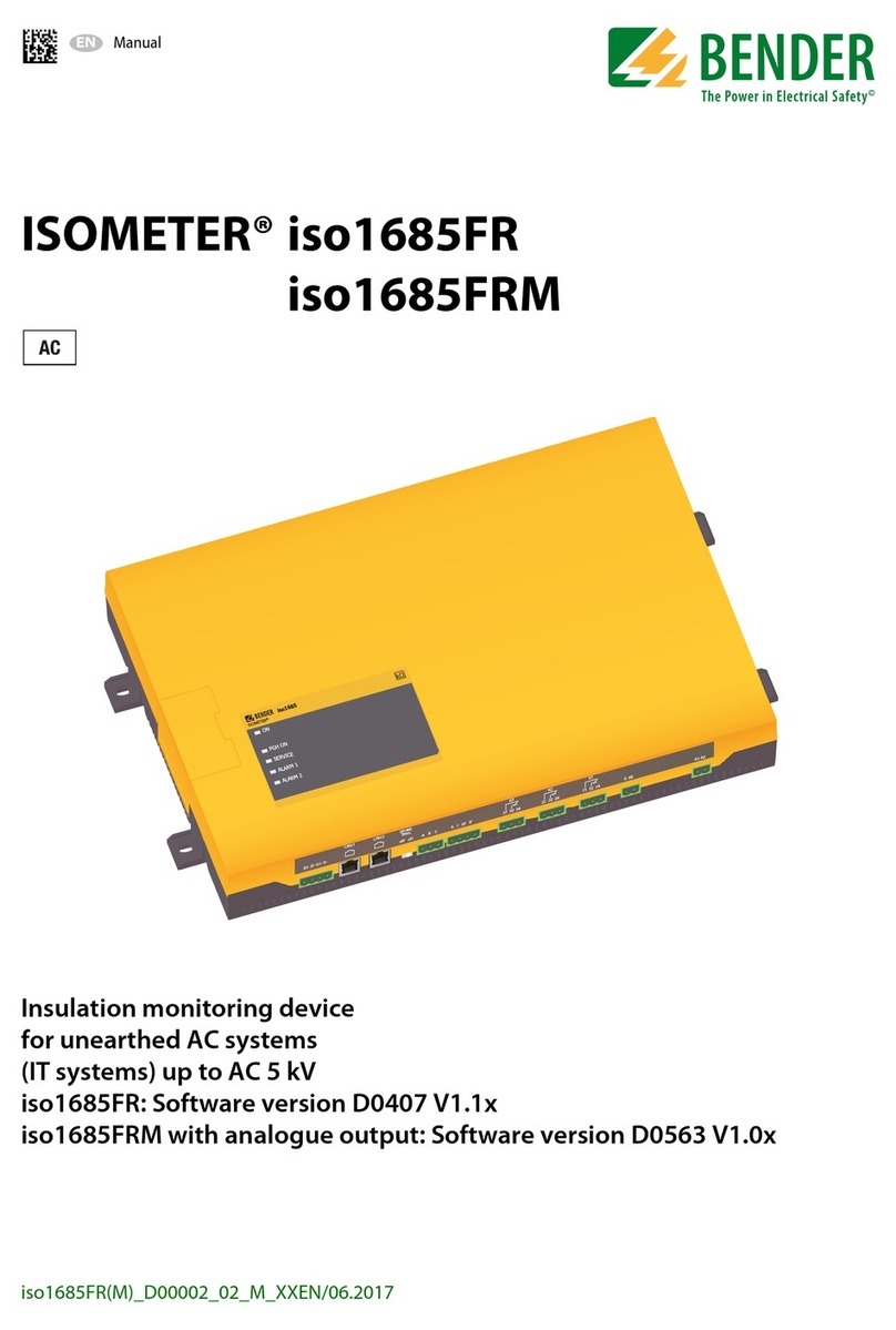 Bender ISOMETER iso1685FR User manual