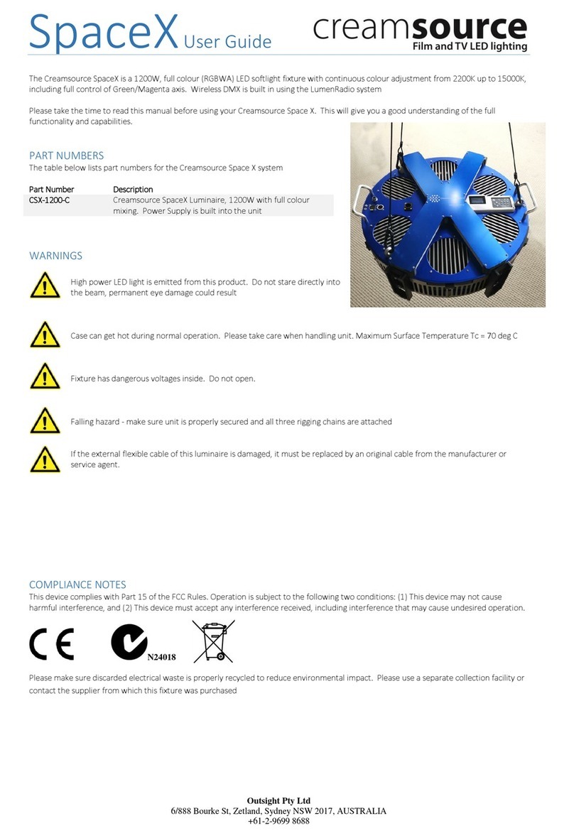 Creamsource SpaceX CSX-1200-C User manual
