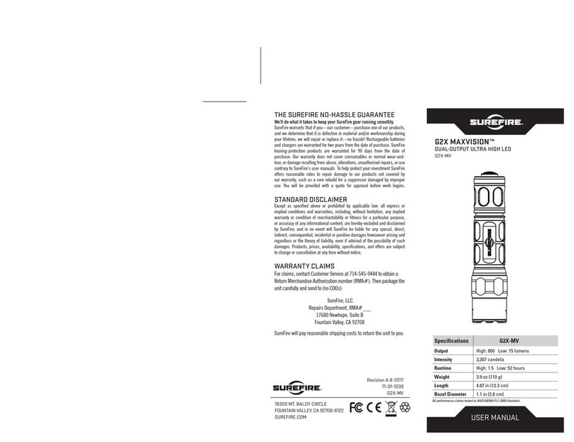 Surefire MAXVISION G2X quick start guide