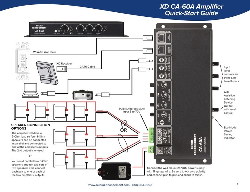 Audio enhancement XD CA-60A quick start guide