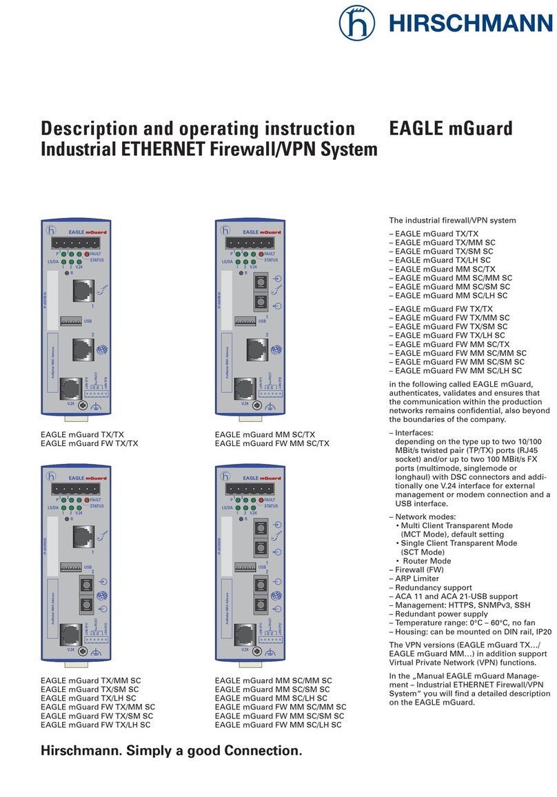 Hirschmann EAGLE mGuard Series Description and operating instruction Hirschmann EAGLE mGuard Series Description and operating instruction