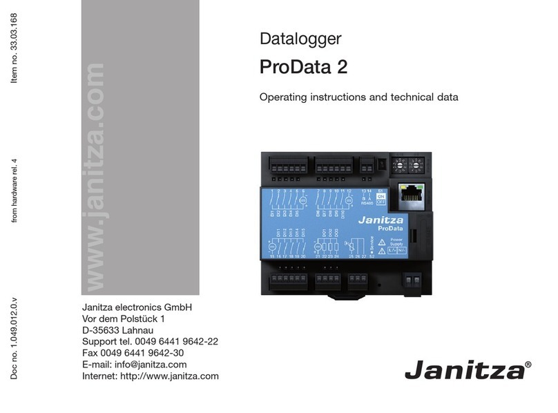 janitza ProData 2 Instruction manual