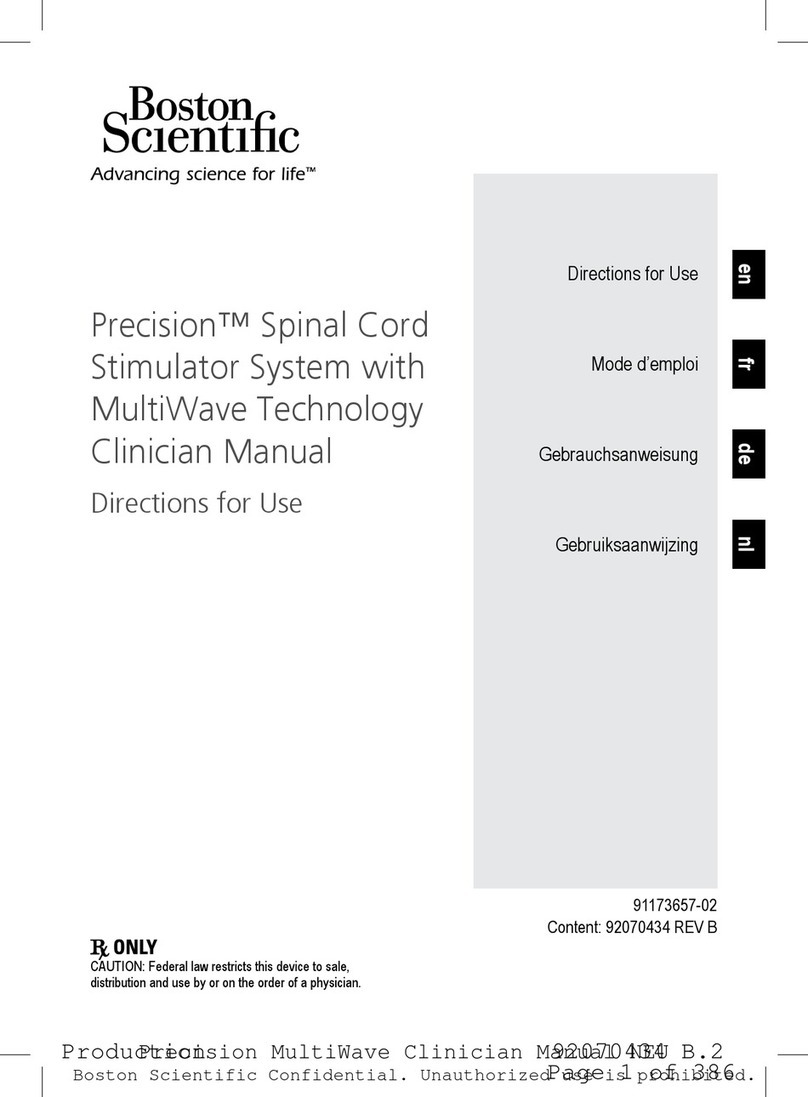 Boston Scientific Precision SCS System Series Directions for use