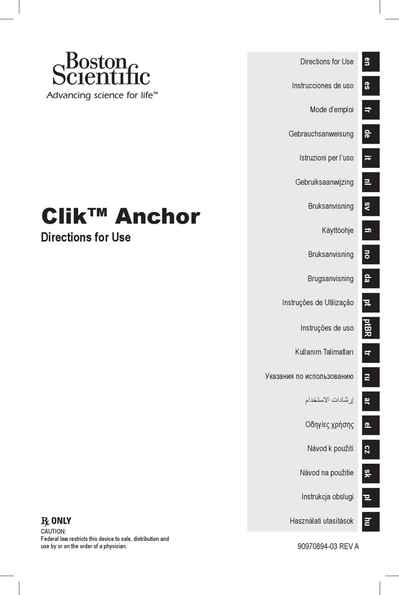 Boston Scientific Clik Anchor SC-4316 Directions for use