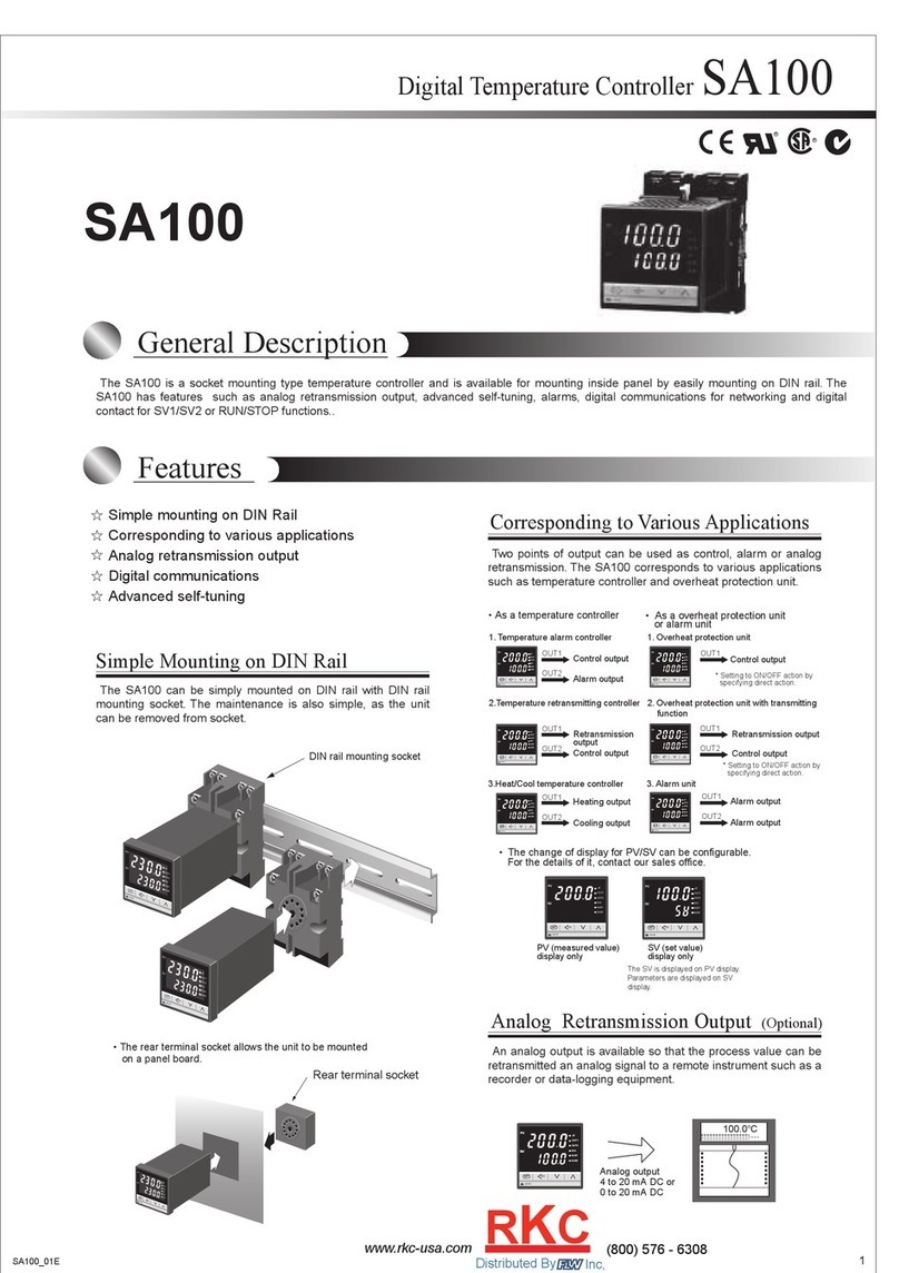 RKC INSTRUMENT SA100 Series Operating and maintenance instructions