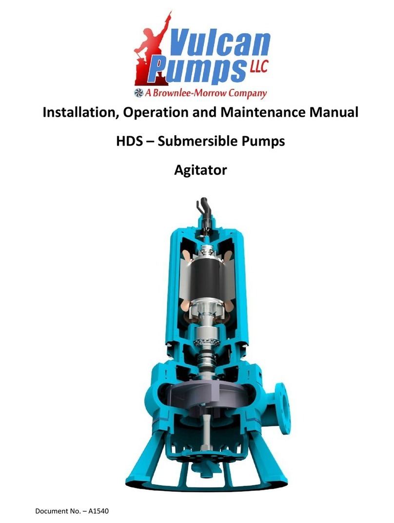 Browlee-Morrow Vulcan Pumps HDS Series Installation, operation and maintenance manual Browlee-Morrow Vulcan Pumps HDS Series Installation, operation and maintenance manual