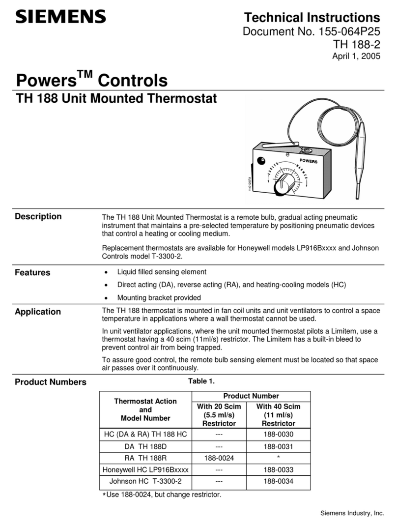 Siemens Powers TH 188 Technical instructions