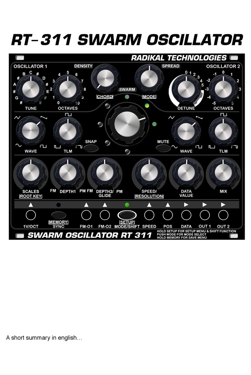RADIKAL TECHNOLOGIES Swarm Oscillator RT-311 manual