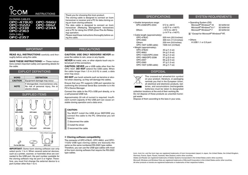 Icom OPC-478UC User manual