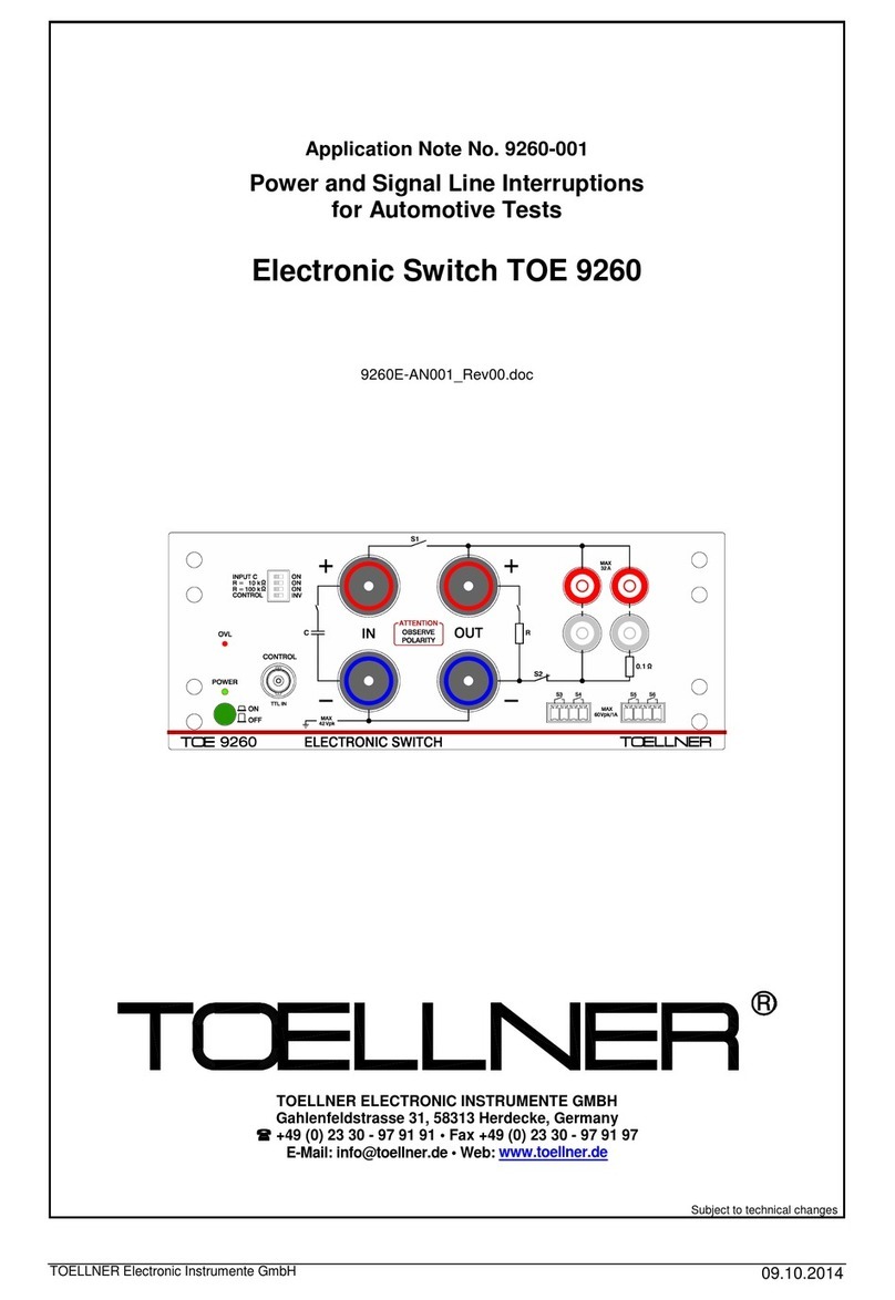TOELLNER TOE 9260 Series user manual