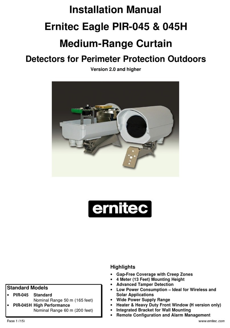ERNITEC Eagle PIR-045 installation manual