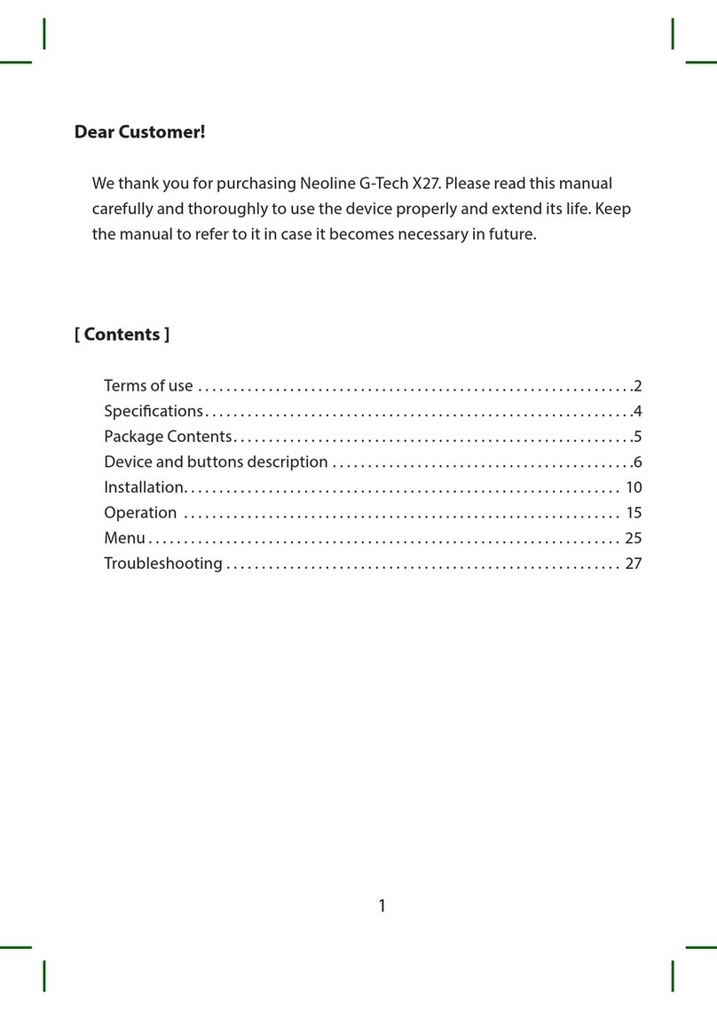 Neoline G-Tech X27 User manual