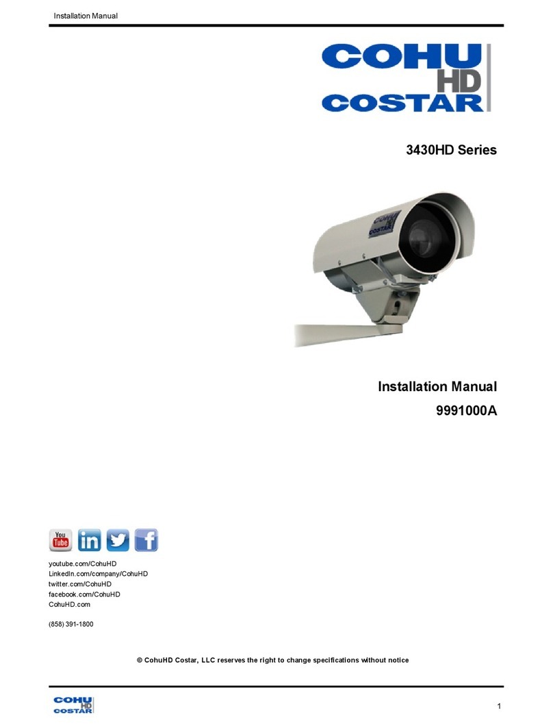 CohuHD Costar 3430HD Series installation manual CohuHD Costar 3430HD Series installation manual
