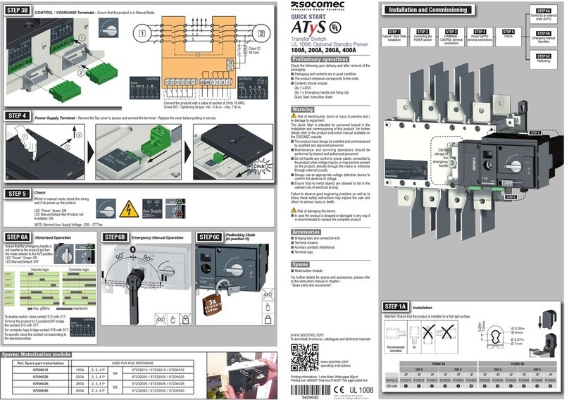 socomec ATyS 100A User manual